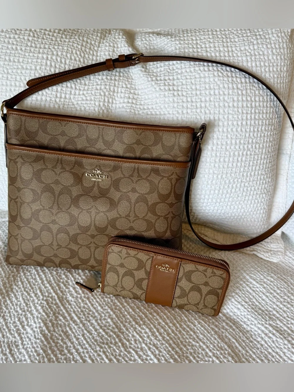 Coach F58297 Signature Coated-Canvas File Crossbody Bag - Picture 10 of 11